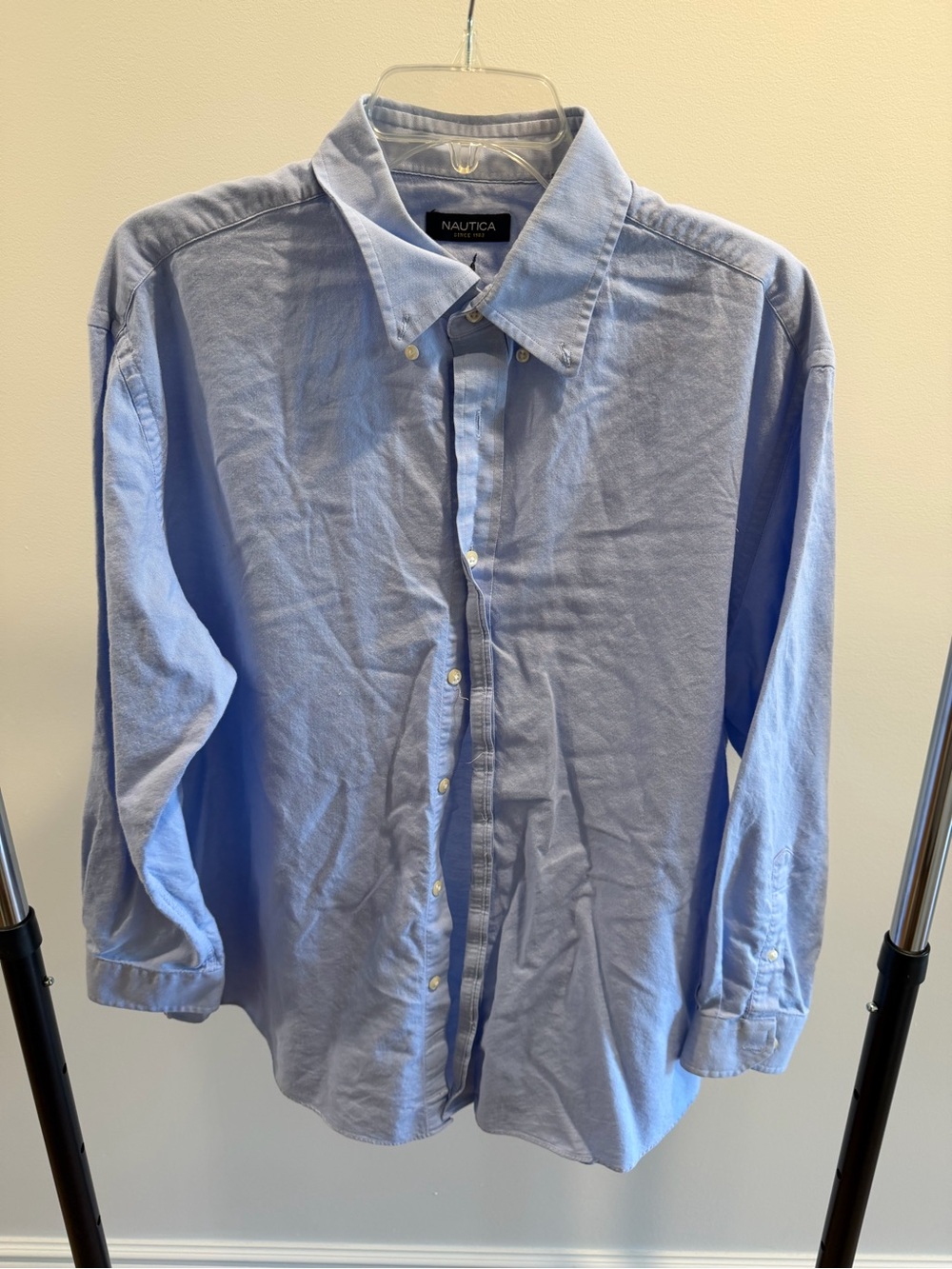 Nautica Men's Light Blue Oxford Button-Down Shirt